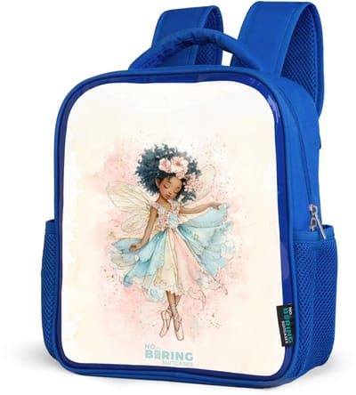 NoBoringSuitcases.com® - Rugzak blauw - Schooltas jongens - Fee in pastelkleuren - Kinder rugtas jongen - Boekentas kind - Kinderrugzak voor school - Schoolrugzak