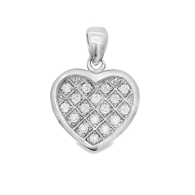 Juwelier Zwartevalk zilveren (gerhodineerd) hart hanger - 24.334