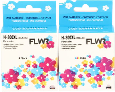 FLWR - Inktcartridge / 300XL 2-Pack / Zwart en Kleur - geschikt voor HP
