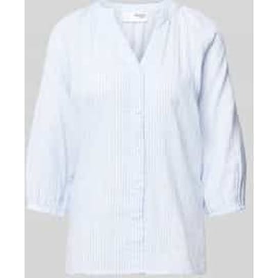 Regular fit blouse met V-hals, model 'ALBERTA'