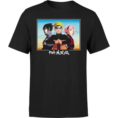 Naruto Team Unisex T-Shirt - Black - S