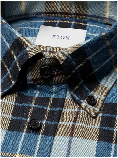 Eton - Overhemd Blauw Eton Lange Mouw Overhemd Blauw 100013889