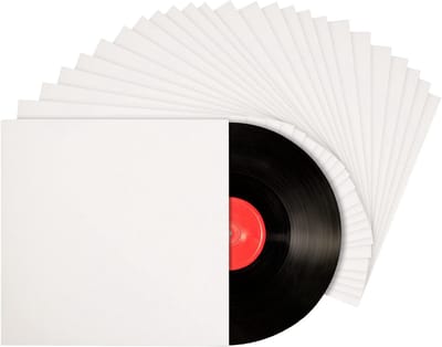 Dailygoody - Witte Knutsel Vinyl Platen Hoezen - Beschermhoezen voor LP's - 12 Inch - Zuurvrij - Organiseer en Bescherm je Albums - 25 Stuks