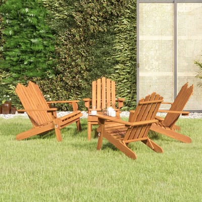 vidaXL - 5-delige - Loungeset - Adirondack - massief - acaciahout