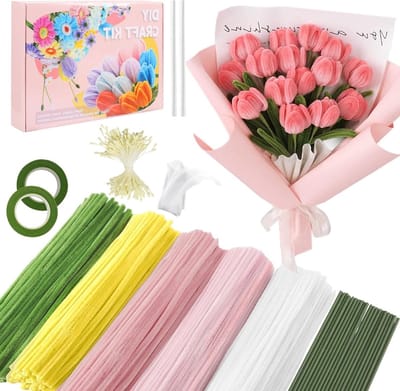 Kleurige Pijpenragers voor Creatieve Knutselprojecten, 500 Stuks, DIY Bloemdecoraties, Handwerk en Accessoires voor Kinderen en Volwassenen