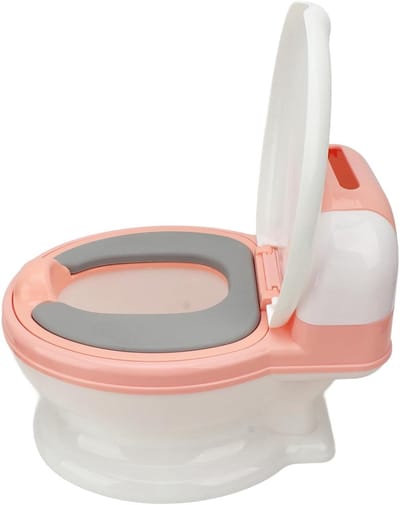 Peuter Potje - Zindelijkheidstrainer - Zelfstandig Leren - Verhoogde Lekkagebescherming - 40x19 cm - Roze Wit