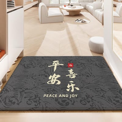 Veilige Rode Feestelijke Vloermat voor Huisentree Entree Tapijt Deurmat Schraper Modder Absorberend Antislip Deurmat 50*80cm beige