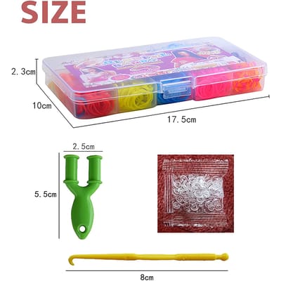 DIY 600 stuks Loom Bands Kleurrijke Loom Elastiekjes Set 12 Kleuren Elastiekjes Armband Maak Kit voor Knutselen Kinderen Meisjes Cadeau pink