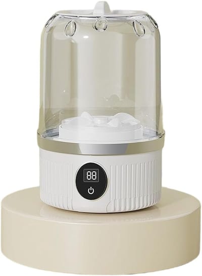 Automatische Draadloze Mini Wasmachine - Draagbaar Oplaadbaar - voor Ondergoed en Sokken - Wit