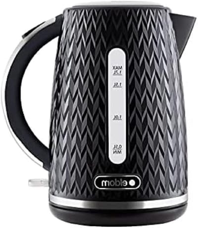 Elektrische Waterkoker - Snel Water Koken - Koffie Thee Maken - Origineel Design - 17 Liter - Zwart