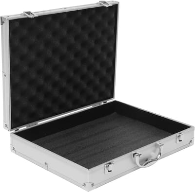 11 inch aluminium aktetas met slot - harde laptop koffer