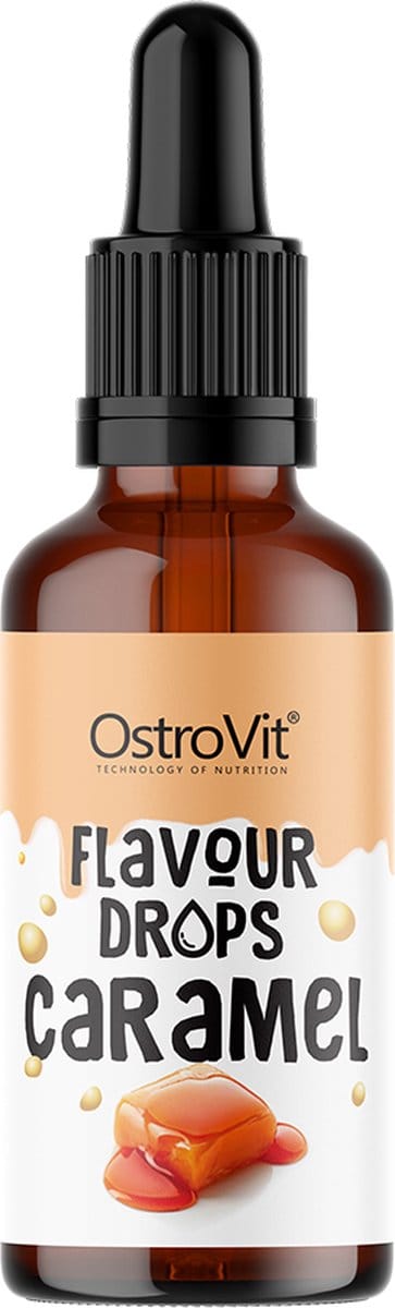 OstroVit - Smaakdruppels - Flavour drops - 30 ml - 925 porties - Smaak (Karamel) - Geen toegevoegde suiker - No added sugar - Zonder calorieën - Voor kwark, Yoghurt, Koffie, Pannenkoeken, Water, Smoothies en meer!