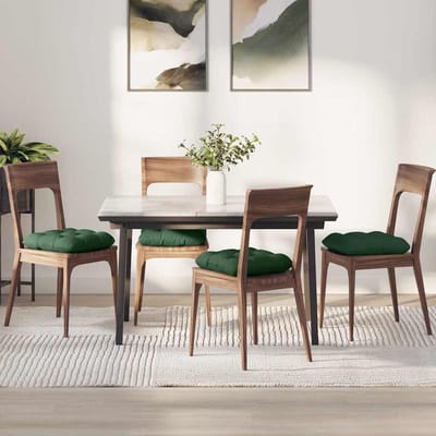 vidaXL - Zitkussens - 4 - st - Corduroy - stof - Donkergroen - 40 - x - 40 - cm