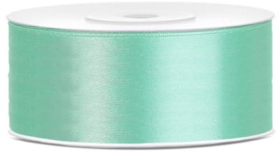 Partydeco Cadeaulint - mintgroen - 2,5 cm x 25 meter - satijn - sierlint - inpakken - decoratie