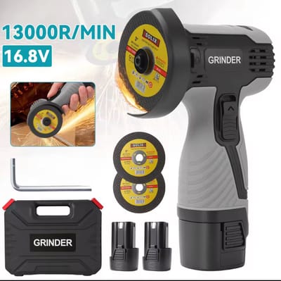 Draadloze Haakse Slijper 12V – 19500 RPM Mini Grinder – Accu Slijpmachine voor Metaal, Tegels & Snijden