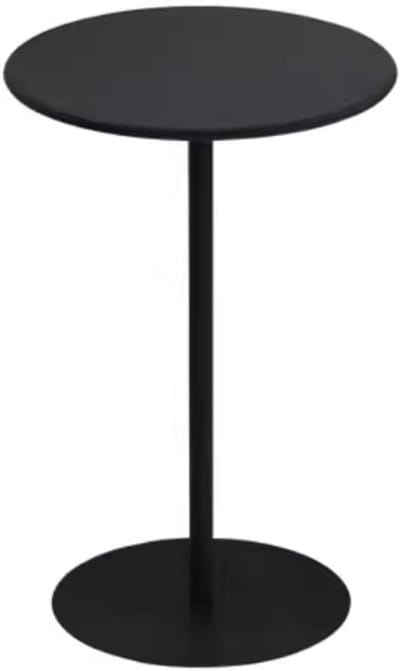 Ronde Bartafel - Pub Tafel Cocktailtafel - Drankjes en Snacks - Veilig Rond Tafelblad - 48x48x72cm - Zwart