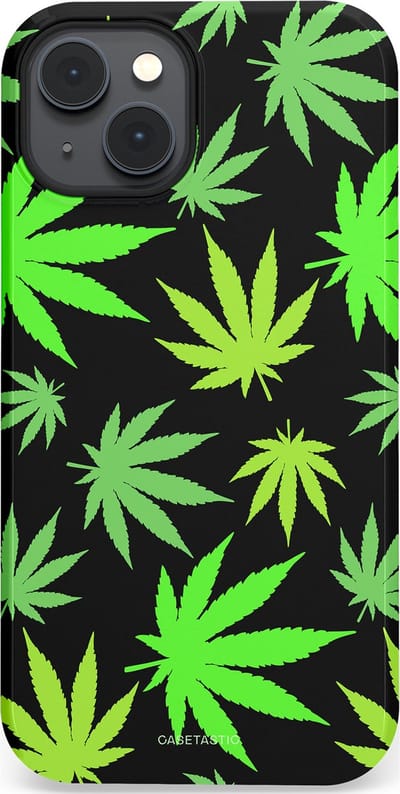 Casetastic Hoesje Geschikt voor Apple iPhone 14 Magsafe - Stijlvolle Beschermende Duo-layer Case - Cannabis
