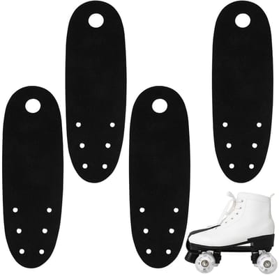 Dailygoods- Teenbescherming robuust - Skatebescherming - Universeel inzetbaar - 4 stuks - Imitatie suède - Afmetingen 55x180 mm