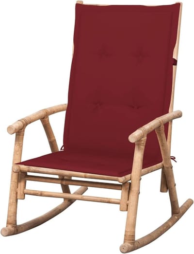 Schommelstoel met kussen - Buitenstoel relax - Buiten ontspannen - UV- en weerbestendig - 66 x 86 x 105 cm