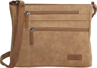 Beagles Brunete Schoudertas Dames - Crossbodytas met verstelbare schouderband - Tas van Imitatieleder - Taupe