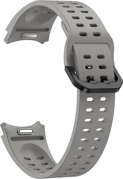 Siliconen bandje - geschikt voor Samsung Galaxy Watch 7 / Watch FE / Watch 6 / Watch 6 Classic - donkergrijs