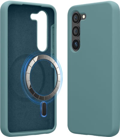 kwmobile telefoonhoesje geschikt voor Samsung Galaxy S23 - Hoesje met magneet compatibel met MagSafe - Smartphone case in Arctische nacht