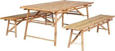 TINDARI - Tuinset 4-zits - Lichtbruin - Bamboe