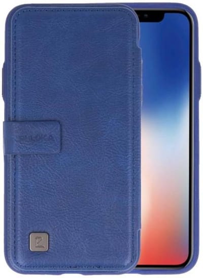 Blauw Back Cover Book Design Hoesje voor iPhone X