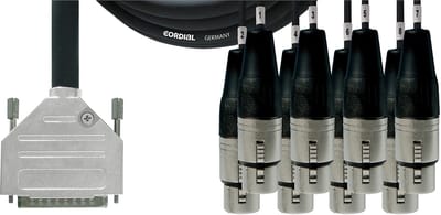 Cordial Economy Multicore D-Sub/XLRf 8-fach, Rean Stecker, 3m - Analoge multicore kabel