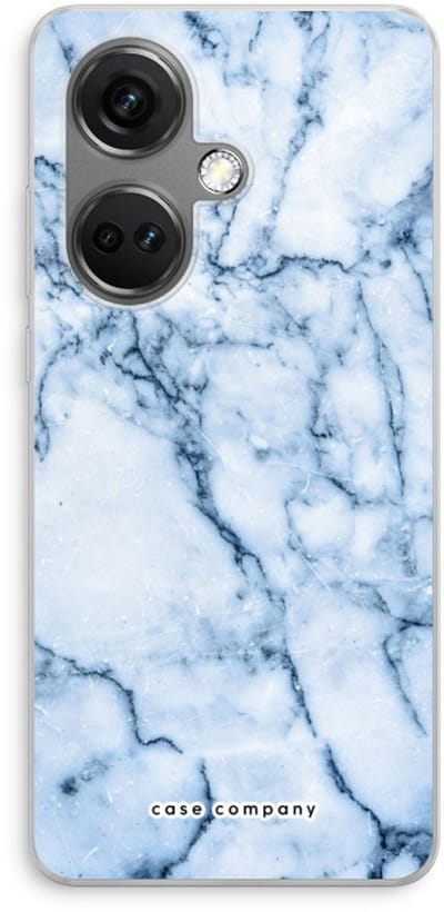 Case Company® - Hoesje geschikt voor OnePlus Nord CE 3 hoesje - Blauw marmer - Soft Cover Telefoonhoesje - Bescherming aan alle Kanten en Schermrand