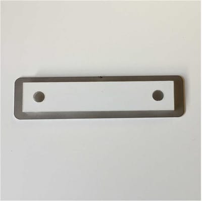 RVS naamplaatje 85 x 30 met montageplaat