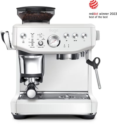 Sage the Barista Express Impress Sea Salt SES876SST - White Pistonmachine