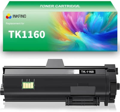 INKFIND TK-1160 toner compatibel met Kyocera TK-1160 TK1160 - 1-pack Zwart Geschikt voor Kyocera Ecosys P2040DN