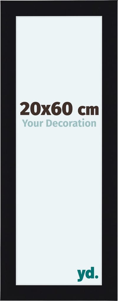 Your Decoration - Fotolijst 20x60 cm - MDF - Zwart Hoogglans - Como
