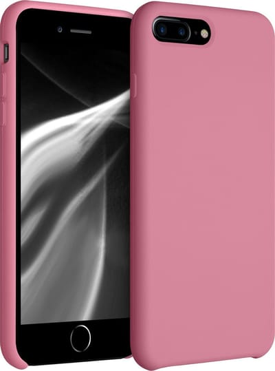 kwmobile telefoonhoesje geschikt voor Apple iPhone 7 Plus / iPhone 8 Plus - Hoesje met siliconen coating - Smartphone case in zoetroze