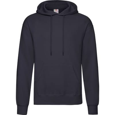 Fruit of the Loom Volwassenen Unisex klassiek sweatshirt met capuchon (Deep Navy)