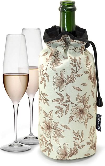 Pulltex wijnKoelzak cooler bag champagne koeler wijnkoeler met koord gel Lelies