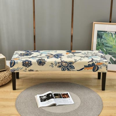Stretch bedrukte bankhoes voor eetkamer slaapkamer woonkamer elasticiteit anti-vuile lange stoelhoezen piano make-up kruk geval 1 piece