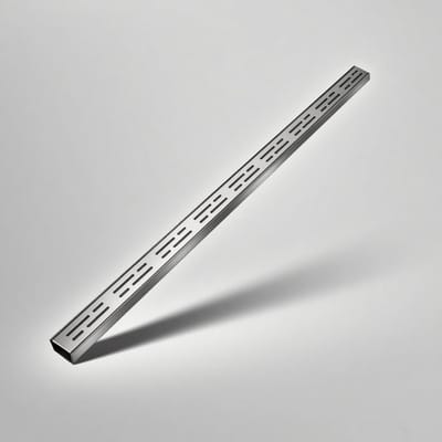 Afvoerkanaal Terras - Lineaire Drain - Efficiënt Waterbeheer - Aanpasbaar Ontwerp - 100 cm Lengte - Zilver
