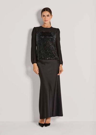 MADELEINE Blouse Chiffon blouse met pailletten
