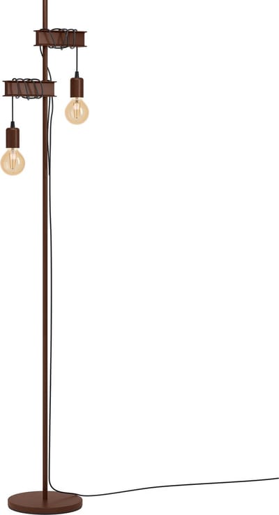 EGLO Townshend 4 Vloerlamp - E27 - 169 cm - Zwart/Bruin