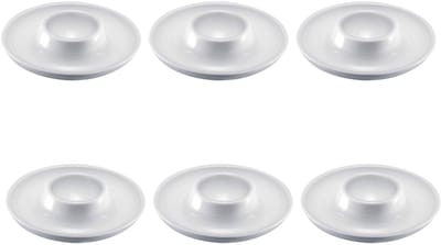 Westmark 6 eierdopjes, rond, stapelbaar, ø 10 cm, hoogwaardig kunststof, Punto, wit, 206222E3