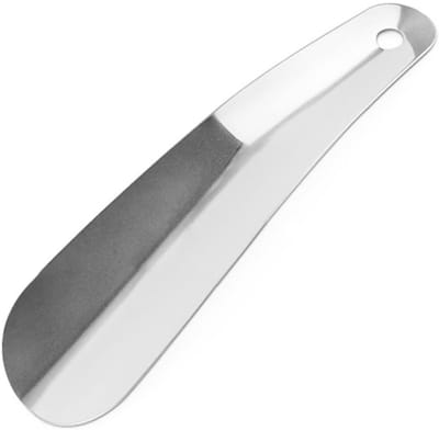 EXCITAT Schoenlepel - Schoenlepel van roestvrij staal - Schoenheffer - Schoeninlegger - Geschikt voor mannen, vrouwen, kinderen en senioren - Zilver