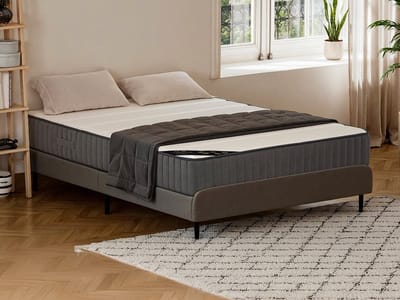 Vente-unique Hybride matras 200 x 200 cm met pocketveren, 7 zones en sterk veerkrachtig schuim, 26 cm dik - AUDACE van PALACIO L 200 cm x H 26 cm x D 200 cm