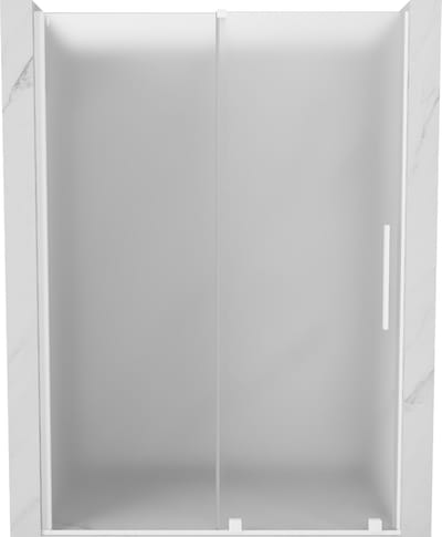 Mexen Velar schuifbare douchedeur 130 , matglas, wit - 871-130-000-31-20