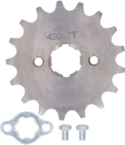 Allecto - Stainless Steel Sprocket 420 17T Voor ATV en Pit Bike - Duurzaam en Betrouwbaar