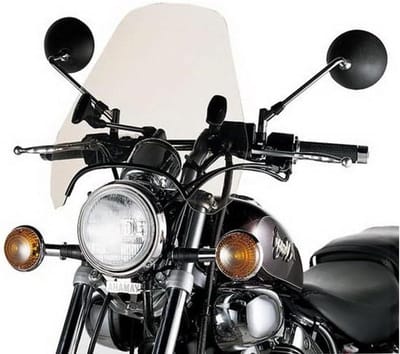 Motorfiets Windscherm - Winddeflector Kuipruit - Rijcomfort Verhogen - Universele Pasvorm - 369 mm Hoog - Transparant