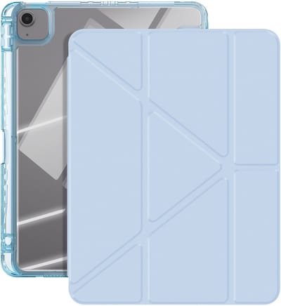 Avizar Hoes Geschikt Voor iPad Air 11 M4 2026 met Modulaire Standaard Origami Design, Hemelsblauw