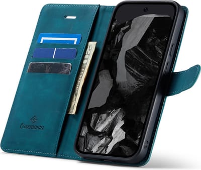 CaseMania Bookcase hoesje geschikt voor Google Pixel 9 Pro - Effen Groen - Kunstleer - 2-in-1 Magnetisch Uitneembaar Design