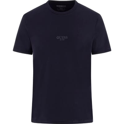 Crew Neck TShirt Classic Logo Tee - Blue Shirts